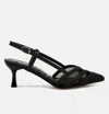 London Rag Daldra Kitten Heel Slingback Sandals In Black