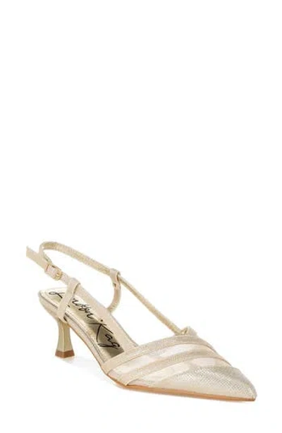 London Rag Daldra Pointed Toe Pump In Gold