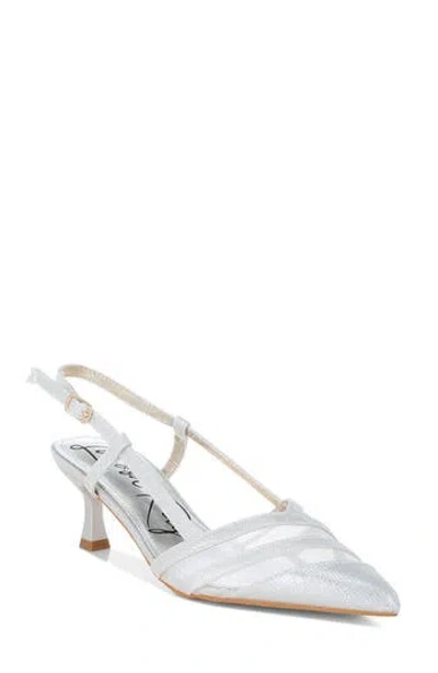 London Rag Daldra Pointed Toe Pump In Silver