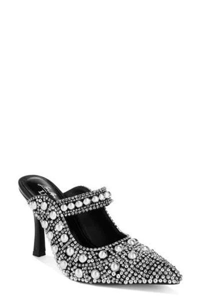 London Rag Dalston Pointed Toe Mule In Silver