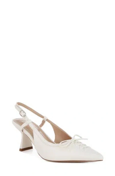 London Rag Danvers Pointed Toe Slingback Pump In White