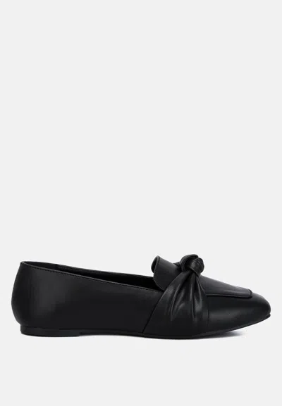 London Rag Denali Recycled Faux Leather Flat Loafers In Black