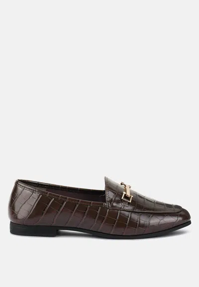 London Rag Deverell Street-smart Horsebit Embellished Loafers In Brown