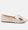 London Rag Bowtop Dewdrops Embellished Casual Bow Mules In Brown