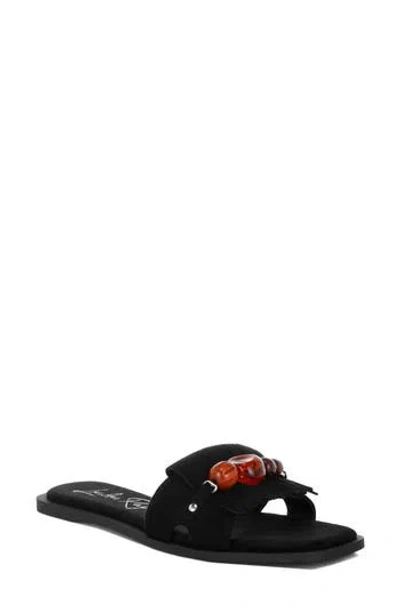 London Rag Dinasa Slide Sandal In Black