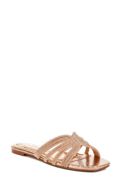 London Rag Dindy Embellished Slide Sandal In Gold