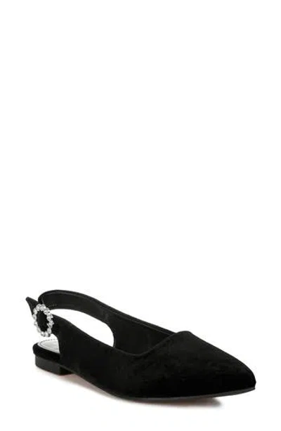 London Rag Dolan Slingback Flat In Black