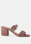 London Rag Doodle Animal Print Block Heel Sandals In Gold