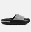 London Rag Dumba Diamante Pool Sliders In Black