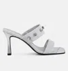 London Rag Edm Queen Diamante Embellished Glitter Sandals In White