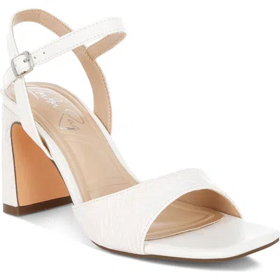 London Rag Elana Block Heel Sandal In White