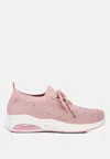 London Rag Elizha Stud Embellished Lace Up Sneakers In Pink