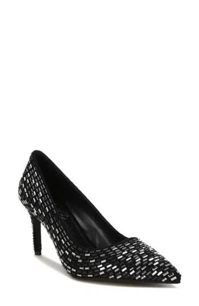 London Rag Elodie Mirrored Jewel Pump In Black