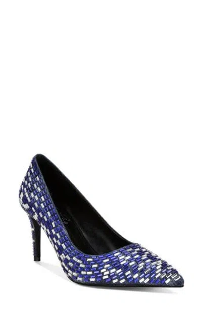 London Rag Elodie Mirrored Jewel Pump In Blue