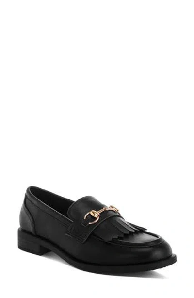 London Rag Enola Kiltie Fringe Loafer In Black