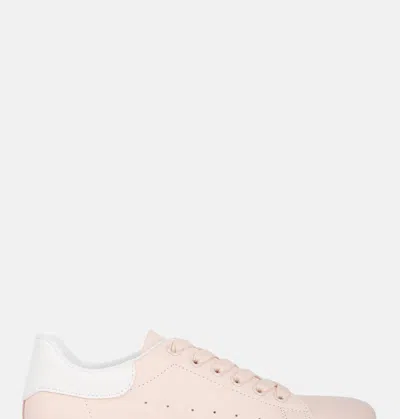 London Rag Enora Comfortable Lace Up Sneakers In Pink