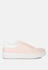 London Rag Enora Comfortable Lace Up Sneakers In Pink