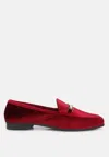 London Rag Evelio Horsebit Embellsihed Velvet Loafers In White
