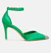 London Rag Everalda Toe Cap Embellished Sandals In Green