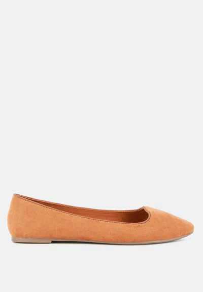 London Rag Eyeore Microfiber Casual Ballerinas In Gold