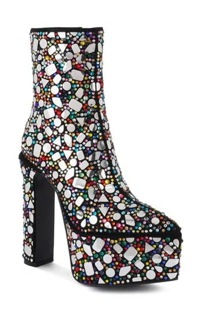 London Rag Fancy Mirror Platform Boot In Multi