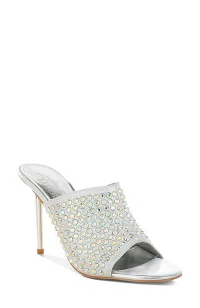 London Rag Farasha Rhinestone Pump Sandal In Silver
