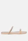 London Rag Fenta Diamante Detail Jelly Flats In Multi