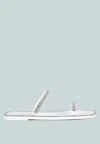 London Rag Fenta Diamante Detail Jelly Flats In White