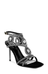 London Rag Fialka Crystal Embellished Stiletto Sandal In Black