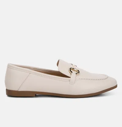 London Rag Jolan Faux Leather Semi Casual Loafers In White