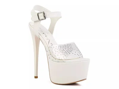 London Rag First Date Platform Sandal In White