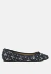 London Rag Florent Sequin Flat Bow Ballerinas In Multi