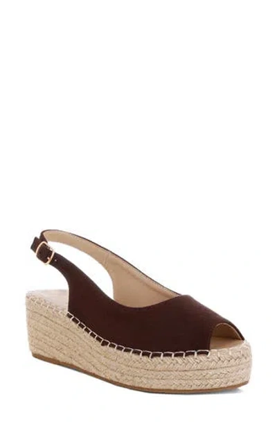 London Rag Georna Platform Wedge Espadrille Sandal In Brown