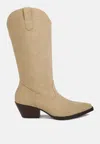 London Rag Ginni Embroidered Calf Boots In Multi