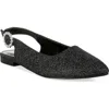London Rag Giora Jewel Buckle Slingback Flat In Black