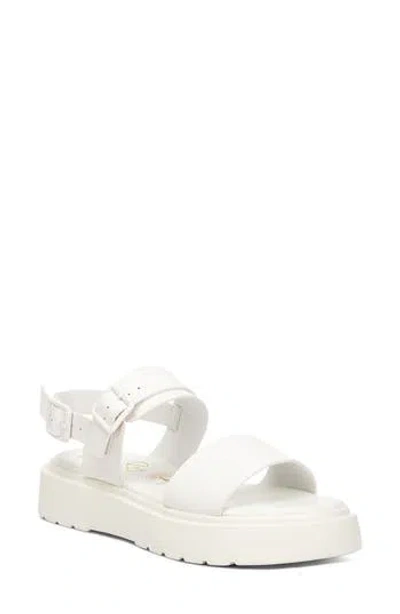 London Rag Gladen Faux Leather Platform Sandal In White