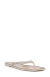 London Rag Golightly Rhinestone Flip Flop In Beige