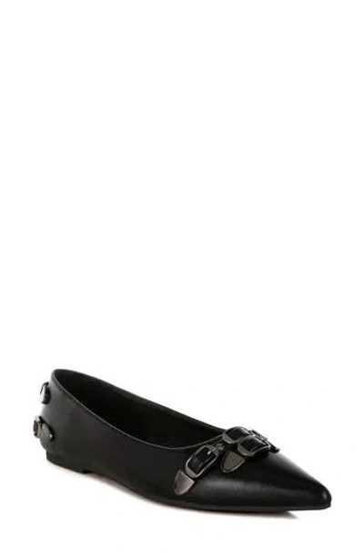 London Rag Golini Buckle Ballet Flat In Black