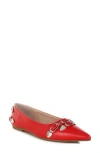 London Rag Golini Buckle Ballet Flat In Red