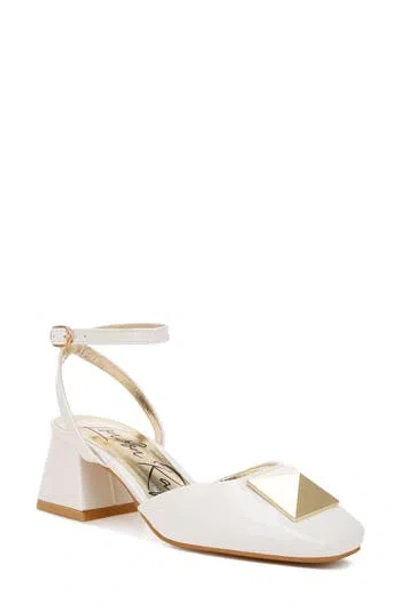 London Rag Griselda Ankle Strap Pump In White