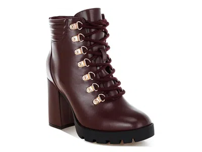London Rag Hamiltons Platform Bootie In Burgundy