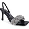 London Rag High Society Diamante Slingback Sandal In Black