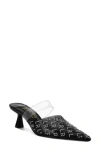 London Rag Holin Rhinestone Logo Pointed Toe Pump In Black
