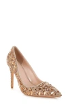 London Rag Iceout Crystal Embellished Pump In Gold