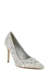 London Rag Iceout Crystal Embellished Pump In Silver