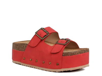 London Rag Impala Platform Sandal In Red