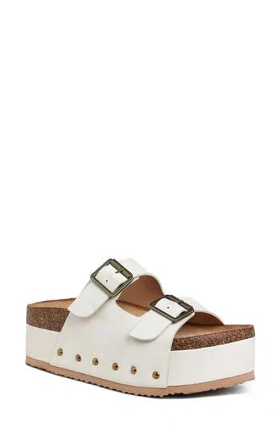 London Rag Impala Stud Platform Sandal In White