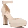 London Rag Inigo Interchangeable Ankle Strap Platform Pump In Neutral