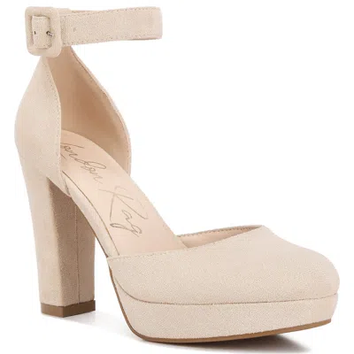 London Rag Inigo Interchangeable Ankle Strap Platform Pump In Neutral