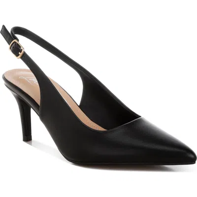London Rag Jaoba Pointed Toe Slingback Pump In Black